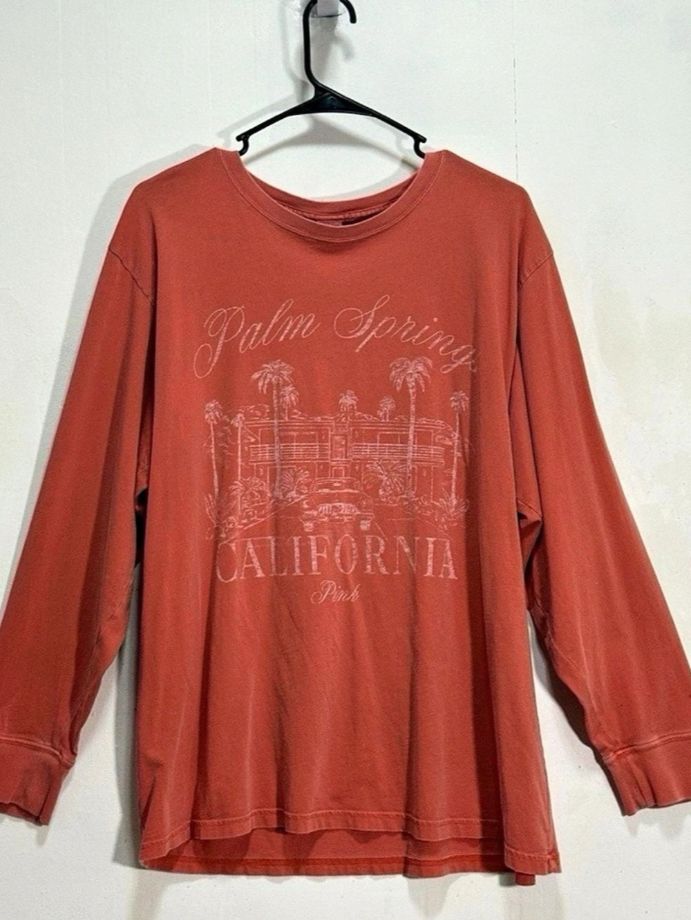 Victoria's Secret PINK Palm Springs California Long Sleeve Tee Sz L